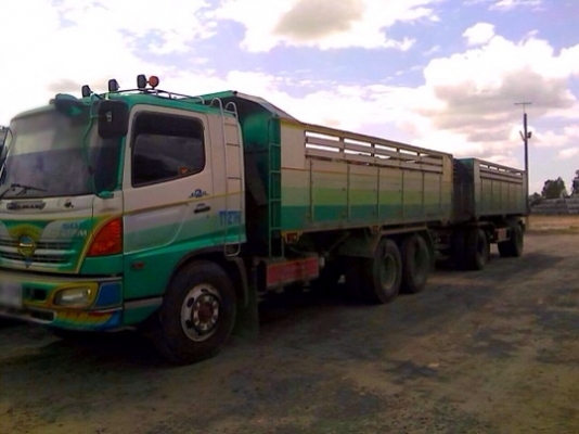 ขายด่วน รถสิบล้อพ่วงแม่-ลูกดั้มพ์ HINO  MEGA 260 ปี 49  พร้อมใช้งาน  พร้อมขาย  เอกสารพร้อม