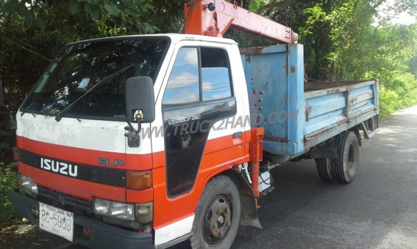 รถบรรทุกติดเครน ISUZU NKR เครนขนาด 2.5ตัน จดทะเบียน ปี 2536  เครื่อง 110 แรงม้า