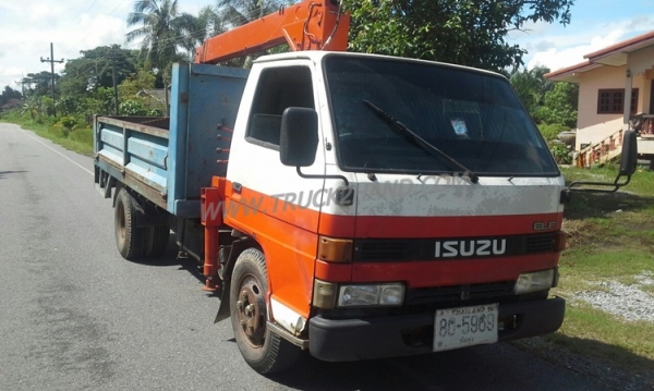 รถบรรทุกติดเครน ISUZU NKR เครนขนาด 2.5ตัน จดทะเบียน ปี 2536  เครื่อง 110 แรงม้า
