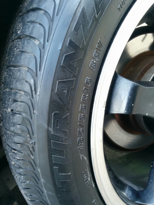 ล้อขอบ16ถูกๆ 1 คุ่ พร้อมยางบริสโตนปี13 ดอกนุ่มๆ ลึกๆ