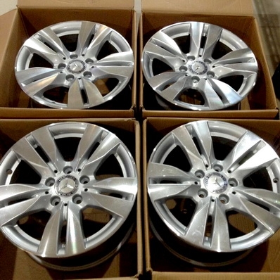 แม็กซ์แท้ BENZ W212 ตัวใหม่หน้าเงา ขอบ 16 นิ้ว สภาพสวยทั้งชุด ET46/8นิ้ว
