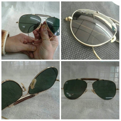 แว่นตานายพลแม็คอาร์เธอร์/ผู้ชายกลางแจ้ง B&amp;L RAY-BAN MacAthur Outdoorsman USA ตัวลึก! ตัวจริง!