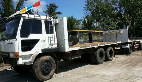 สิบล้อ 2เพา มิตซู ไอ้หลง FN527 TD-319&times;&times;&times; 6D16โบว์2เพา แม่ลูก2คาน พื้นเรียบ สภาพดีพร้อมใช้ ทะเบียนพร้อมโอน