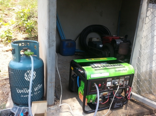 เครื่องปั่นไฟระบบ Gas LPG 1000w 1kw เครื่องปั่นไฟระบบ Gas LPG 1000w 1kw