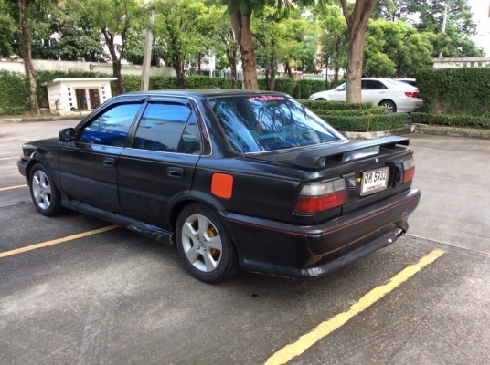 ขายรถโตโยต้า โคโลล่า ปี91 เครื่องสามห่วงหัวฉีด 1.3 เกียร์ธรรมดา ติดแก๊สLPG เพาเวอร์ ภายในสวยเดิมๆแอร์พร้อม วิทยุCD ตัวถังเดิมสีใช้ได้ไม่ผุ แม็ก15" เครื่องดี ช่วงล่างแน่นเลยครับ ขับดีเลยพร้อมใช้งานครับ ขายด่วนน