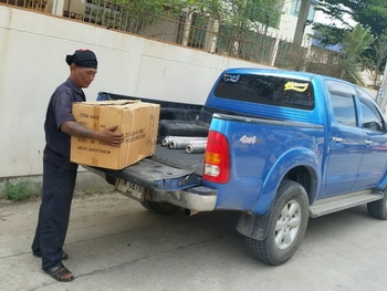 จัดส่งถังพ่นทราย ให้ลูกค้าชลบุรีแล้วนะครับ ขอบคุณครับ