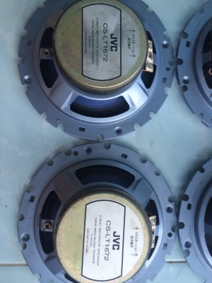 ชุดลำโพง คู่หน้า คู่หลัง JVC CS-L1671 2ทาง 6.5นิ้ว 140W และ CS-LT1672 6.5นิ้ว 150W เสียงกลางแหลมชัด เบสนุ่ม มือ2 ญี่ปุ่น