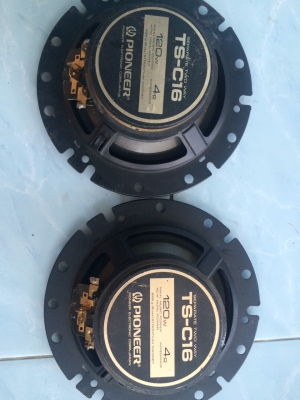 ลำโพง Pioneer TS-C16 6.5นิ้ว 120W กรวยโพลี เสียงกลางชัด เบสแน่น Made in Japan มือ2 ญี่ปุ่น