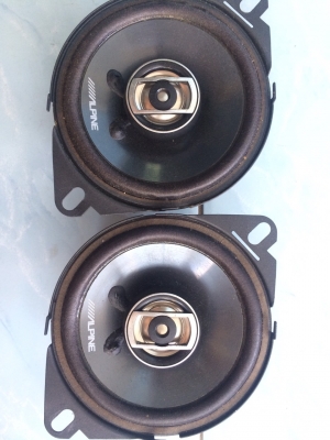 ลำโพง Alpine STE-100C 2ทาง 4นิ้ว 100W กรวยโพลี เสียงกลางแหลมชัด ใส เบสนุ่ม มือ2 ญี่ปุ่น
