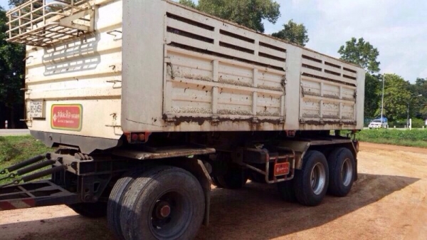 ขายรถพ่วง Hino S500 เครื่อง 344 แรง ปี 53 กระบะดัมพ์เหล็กแม่ลูก ลูก 3 เพลา ทะเบียนพร้อม