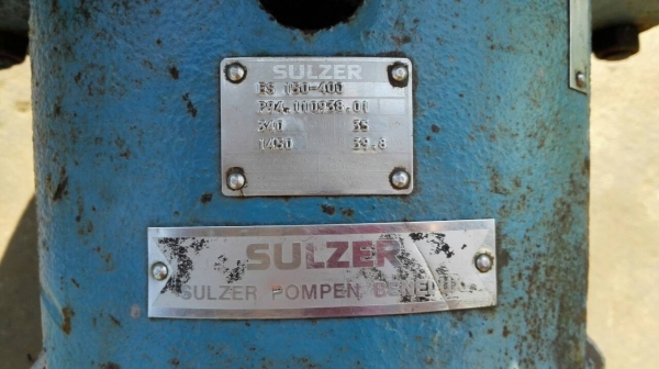 Sell>> ปั้มหอยโข่ง SULZER GERMANY เข้า 6"- 6" ใช้กับมอเตอร์ขนาด 50 HP. สภาพสวย หมุนนิ่ม พร้อมใช้!!