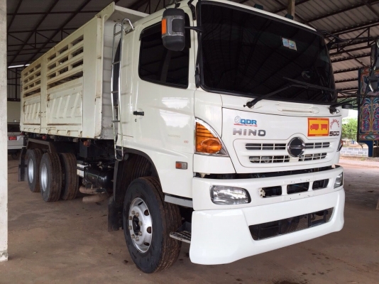 ขาย HINO MEGA 380 พ่วงแม่ลูกดั๊ม กระบะเหล็กสามมิตร รถปี 57