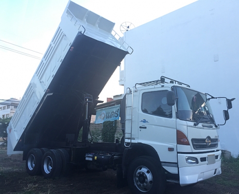 ฝากขาย ขาย HINO MEGA 320 ยูโรทู ดั้มสามมิตร มีระบบลาก ยางเรเดียล เครื่องเดิม เกียร์เดิม