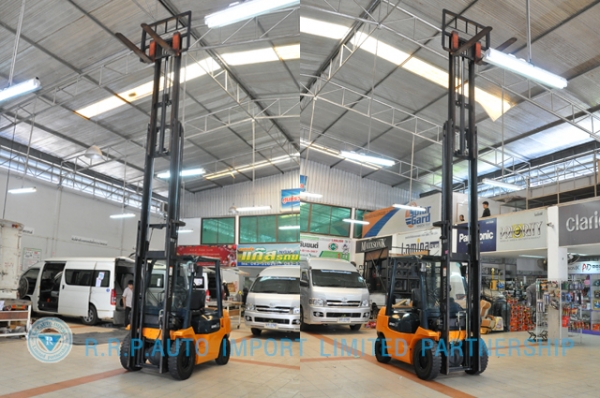 ขายรถโฟล์คลิฟท์มือสอง TOYOTA รุ่น7FD25-19872 ราคา 485,000 บาท นำเข้าจากประเทศญี่ปุ่น 100\% ไม่เคยใช้งานในไทย