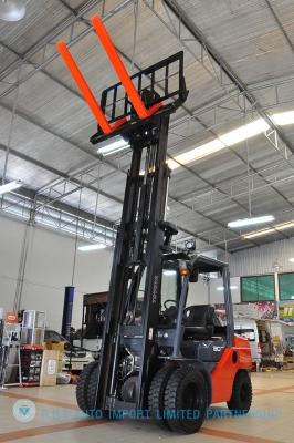 ขายรถโฟล์คลิฟท์มือสอง TOYOTA รุ่น 8FD30-14398 ราคา xxx,xxx บาท นำเข้าจากประเทศญี่ปุ่น 100\% ไม่เคยใช้งานในไทย