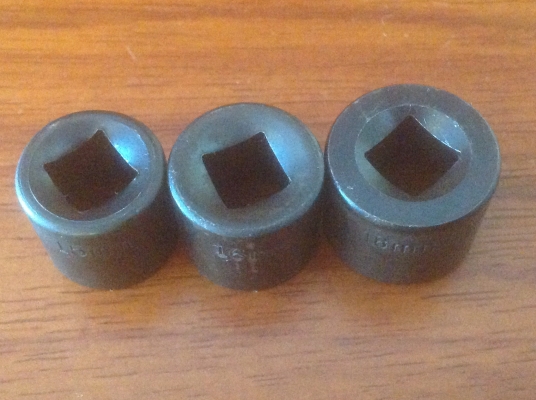 ขายลูกบล็อคขันน็อต 7/8" 12 เหลี่ยมพิเศษสำหรับขันหนัก เบอร์ 15,16,18 mm. ขนาด 3/8 จัดส่ง ฟรี