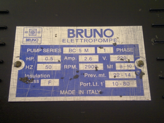 ปั๊มนํ้า BRUNO 1 นิ้ว ITALY
