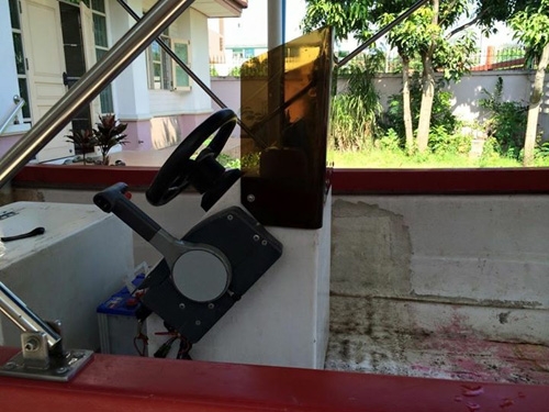 ขายเรือไฟเบอร์ 15 ฟุตพร้อมเครื่องyamaha 55 มีคลิบเรือวิ่ง