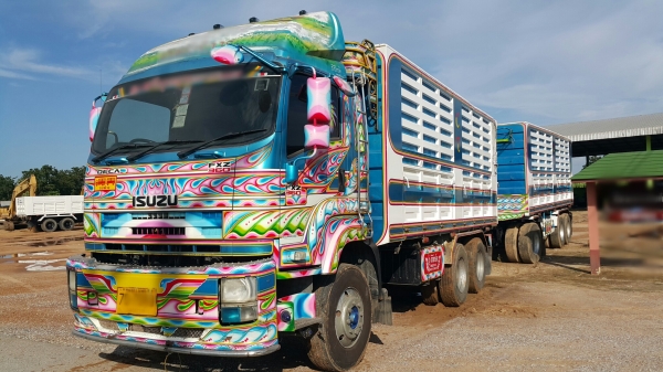 ขายรถพ่วง 22 ล้อ แม่ ลูก กระบะเหล็กคอกเกษตรดั้ม อู่.ซี ที ทรัค ISUZU 360 ปี53 ปรายปี รถสวย ราคา2490000 ต่อรอง