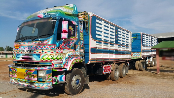 ขายรถพ่วง 22 ล้อ แม่ ลูก กระบะเหล็กคอกเกษตรดั้ม อู่.ซี ที ทรัค ISUZU 360 ปี53 ปรายปี รถสวย ราคา2490000 ต่อรอง