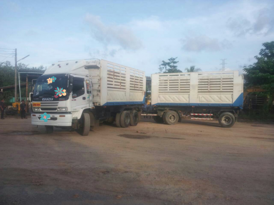 ขายรถบรรทุก 18 ล้อพ่วงแม่ลูกดัมพ์ ISUZU DECA 270 แรงม้ายูโร2ปี 2547 ลูกพ่วงสามมิตร 2 เพลา ราคา 1700000
