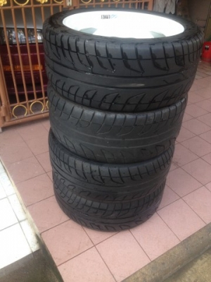 ล้อเเท้ PRO 1 ขอบ17หน้า7ครึ่งหลัง8อ๊อฟ32กับ38 4รู114สีเดิมญีปุ่นสภาพสวย