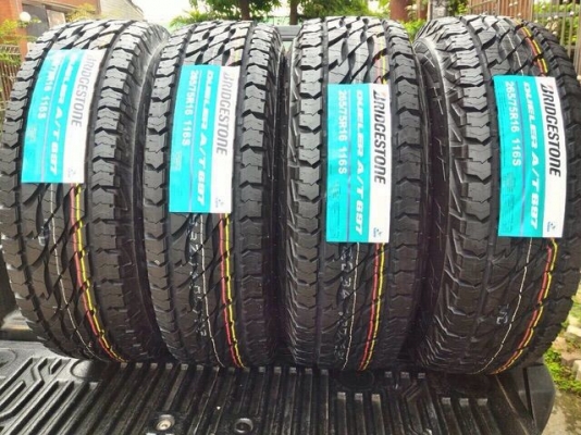 ขายยางใหม่ BS 265 x 75 x 16 AT พร้อมล้อ Bradley ขายยางใหม่ BS 265 x 75 x 16 AT พร้อมล้อ Bradley