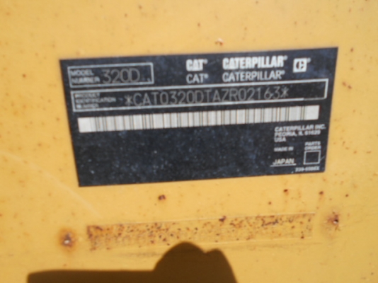 รถขุด CAT 320D ซีเรียล: CAT0320DTAZR02163 ปี2006 มือสอง นำเข้าจากญี่ปุ่น สภาพดี รถขุด CAT 320D ซีเรียล: CAT0320DTAZR02163 ปี2006 มือสอง นำเข้าจากญี่ปุ่น สภาพดี