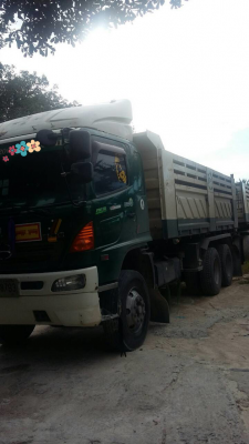 ขายรถบรรทุก 22 ล้อพ่วงแม่ลูกดัมพ์ HINO MEGA 344 แรงม้าปี 2554 ลูกพ่วงสามมิตร 3 เพลา ราคา 2500000