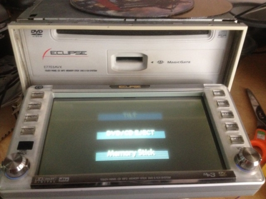 ECLIPSE E7703AVX เล่น  DVD MP3 มีลายเอ้า2ชุดจอ6นิ้วของเก่าญี่ปุ่นสภาพตามรูป