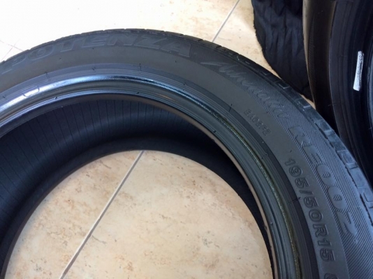 ยาง\% 195/50/15 บริสโตนre002 ปี13 ชุดละ3,900.฿