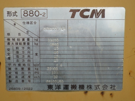 ขายรถตัก TCM 880-2