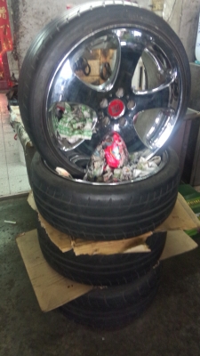 ดีเคเซียงกง ล้อเเม้กพร้อมยาง 19" ของเก่าเเท้ญี่ปุ่น สภาพเยี่ยม