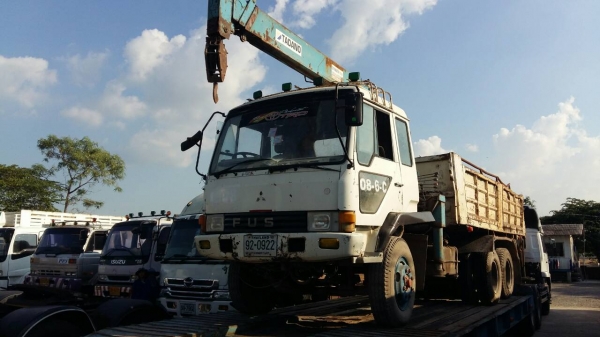 สิบล้อ1เพา มิตรซู ไอ้หลง FN516M 6D15 กะบะดั้มได้ ติดเครน TANADO 4.5 ตัน 4ปลอก 3ชัก สภาพดีสวยพร้อมใช้ ทะเบียนพร้อมโอน