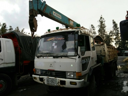 สิบล้อ1เพา มิตรซู ไอ้หลง FN516M 6D15 กะบะดั้มได้ ติดเครน TANADO 4.5 ตัน 4ปลอก 3ชัก สภาพดีสวยพร้อมใช้ ทะเบียนพร้อมโอน