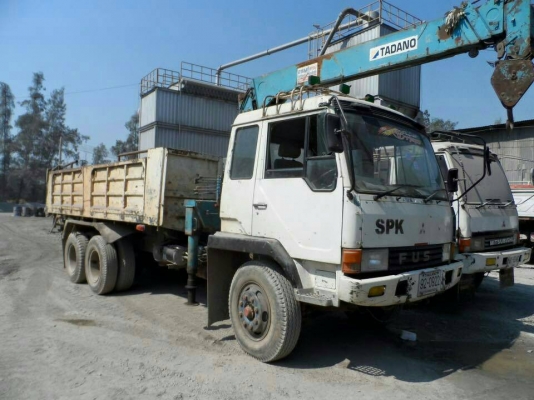 สิบล้อ1เพา มิตรซู ไอ้หลง FN516M 6D15 กะบะดั้มได้ ติดเครน TANADO 4.5 ตัน 4ปลอก 3ชัก สภาพดีสวยพร้อมใช้ ทะเบียนพร้อมโอน