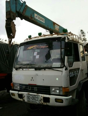 สิบล้อ1เพา มิตรซู ไอ้หลง FN516M 6D15 กะบะดั้มได้ ติดเครน TANADO 4.5 ตัน 4ปลอก 3ชัก สภาพดีสวยพร้อมใช้ ทะเบียนพร้อมโอน