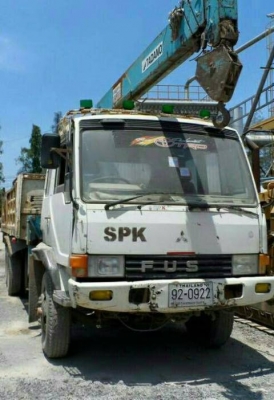 สิบล้อ มิตรซู FN516M 6D15 กะบะดั้มเพาเดียว เครน ทานาโด 4.5ตัน ท้องวี 4ปอก 3ชัก สภาพดีพร้อมใช้ ทะเบียนพร้อมโอน