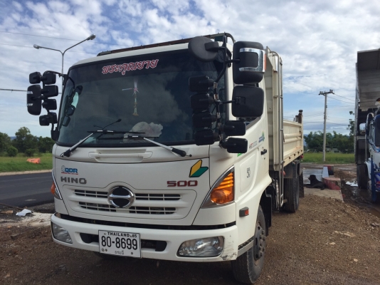 6ล้อดั้ม HINO 500 FC9J ปี55 เครื่อง JO5E-175แงม้า วิ่ง7หมื่นโลเศษ