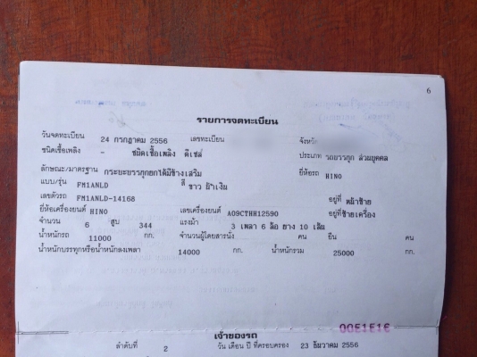 ขายรถ10ล้อดั้มพ์ไฟใหม้ HINO FM1ANLD 344แรงม้า ปี56 ตามสภาพ สนใจโทร 081-970-1072