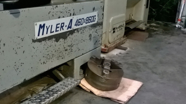 ขายถูกๆ เครื่องกลึงมือสองจากญี่ปุ่น ขนาด 6 ฟุต TUDA MYLER A-460x860G  4 เพลาตัด