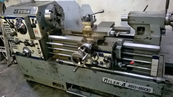 ขายถูกๆ เครื่องกลึงมือสองจากญี่ปุ่น ขนาด 6 ฟุต TUDA MYLER A-460x860G  4 เพลาตัด