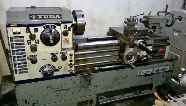 ขายถูกๆ เครื่องกลึงมือสองจากญี่ปุ่น ขนาด 6 ฟุต TUDA MYLER A-460x860G  4 เพลาตัด