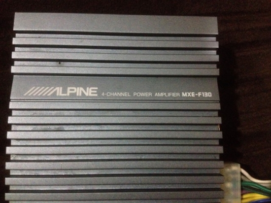 เเอมตัวเล็ก ALPINE 4 CHANNEL รุ่น MXE F130 เก่าญี่ปุ่นเเท้สภาพสวย