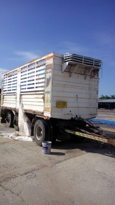 ขาย หางพ่วงไม่ดั้มคอกเกษตร ยาว7เมตร ลูกสามเพลาแท้ เอกสารเล่มทะเบียน