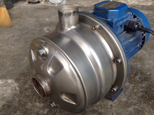 ขายปั้มน้ำหอยโข่ง 2ใบพัด หัวสแตนเลส Stac 1HP. 380V made in Italy สภาพดีเดิมๆวิ่งนิ่ม พร้อมใช้งาน