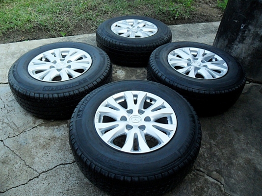 แม็กกระบะขอบ17- 6รู139 พร้อมยาง มิชลิน265-65-17ดอกหนา(4ล้อ 6,900)