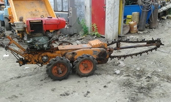 ขาย รถขุดร่อง สำหรับงานวางท่อน้ำประปา-ไฟฟ้า เครื่องยนต์ 2 สูบ ดีเซล