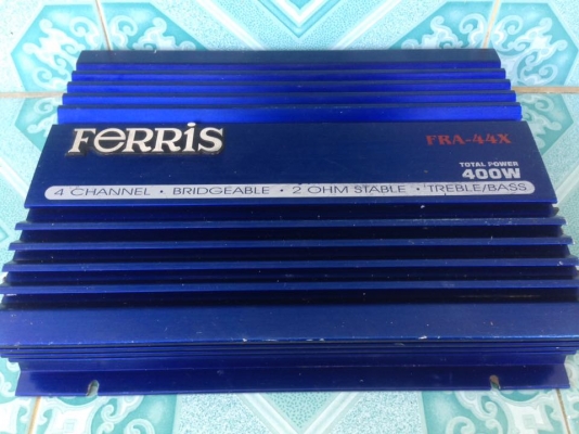 แอมป์4chคลาสเอบี FERRIS มือสองสภาพดี เดิมๆใช้งานปกติ ขับกลางแหลมเสียงดีมาก ขาย 1950 บาท สนใจ0892425454 อยู่สระบุรีส่งได้