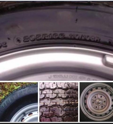 ขาย6,500บาทไม่ร่วมค่าจัดส่งนะ ล้อกะทะ166รูพร้อมยาง205R16บิดโตนใหม่ๆปี15ถอดป้ายแดงๆมา✔